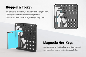 Hex Key and Screw Storage Plate