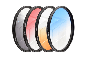 Gradual Camera Lens Filter (Blue/Grey/red/Orange) - Camera Drop