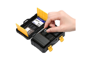 Protective Camera Battery & SD Card Case (For Canon LP-E6 & Sony FZ100)